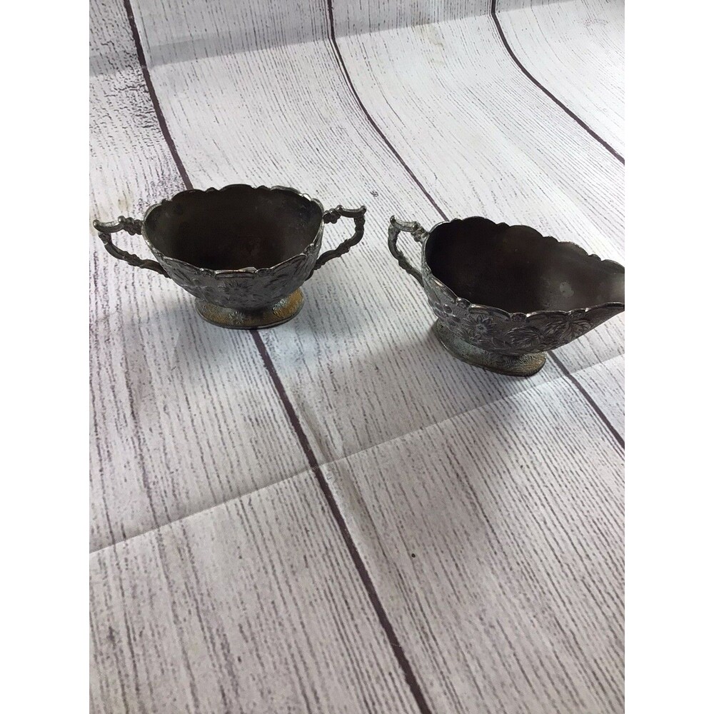 Vintage Floral Made In Japan Creamer & Sugar Bowl